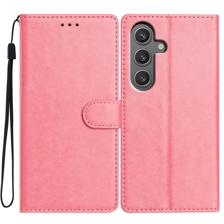 For Samsung Galaxy A16 5G Leather Phone Case Wallet Stand Cover with Handy Strap