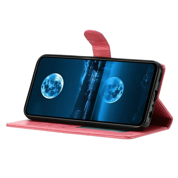 For Samsung Galaxy A16 5G Leather Phone Case Wallet Stand Cover with Handy Strap