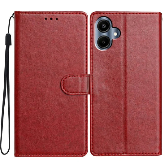 For Samsung Galaxy A06 Leather Phone Case Wallet Stand Cover with Handy Strap