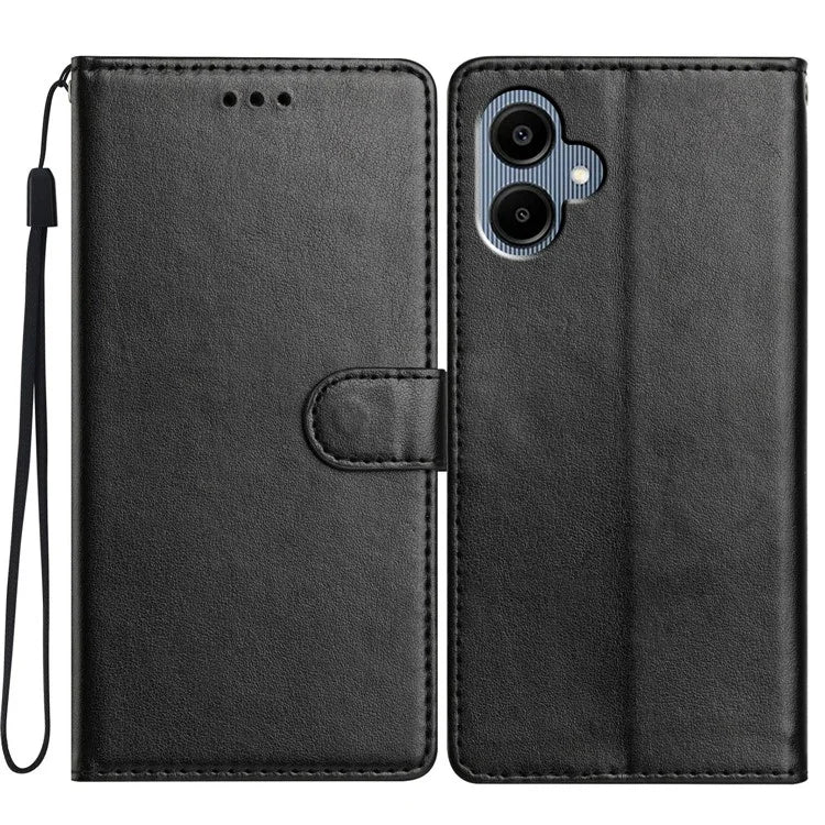 For Samsung Galaxy A06 Leather Phone Case Wallet Stand Cover with Handy Strap