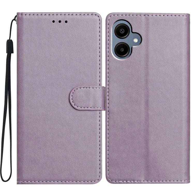 For Samsung Galaxy A06 Leather Phone Case Wallet Stand Cover with Handy Strap