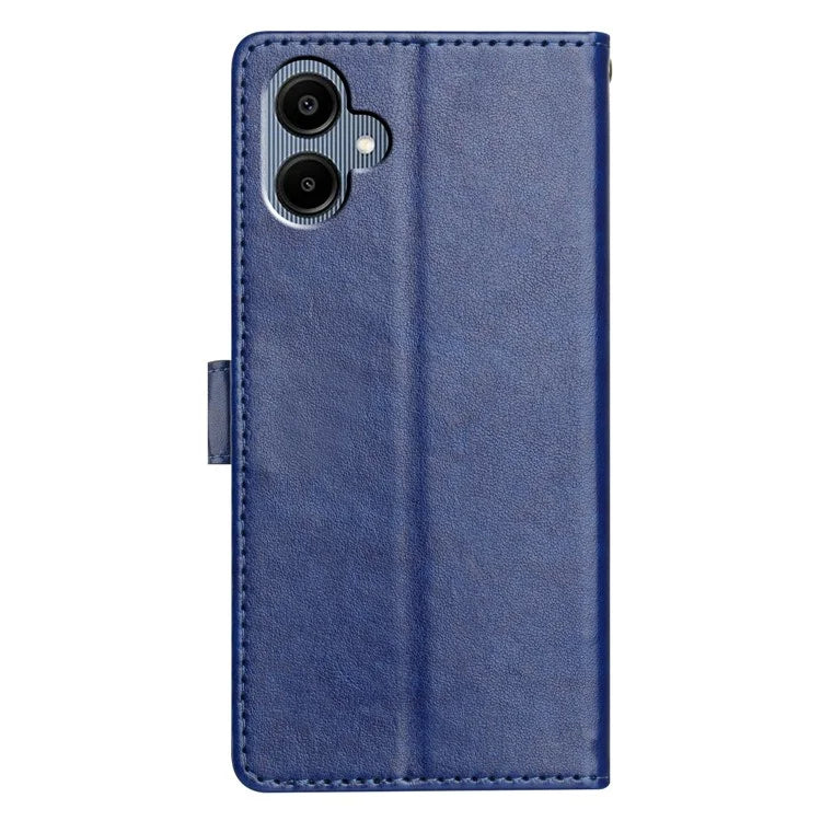 For Samsung Galaxy A06 Leather Phone Case Wallet Stand Cover with Handy Strap