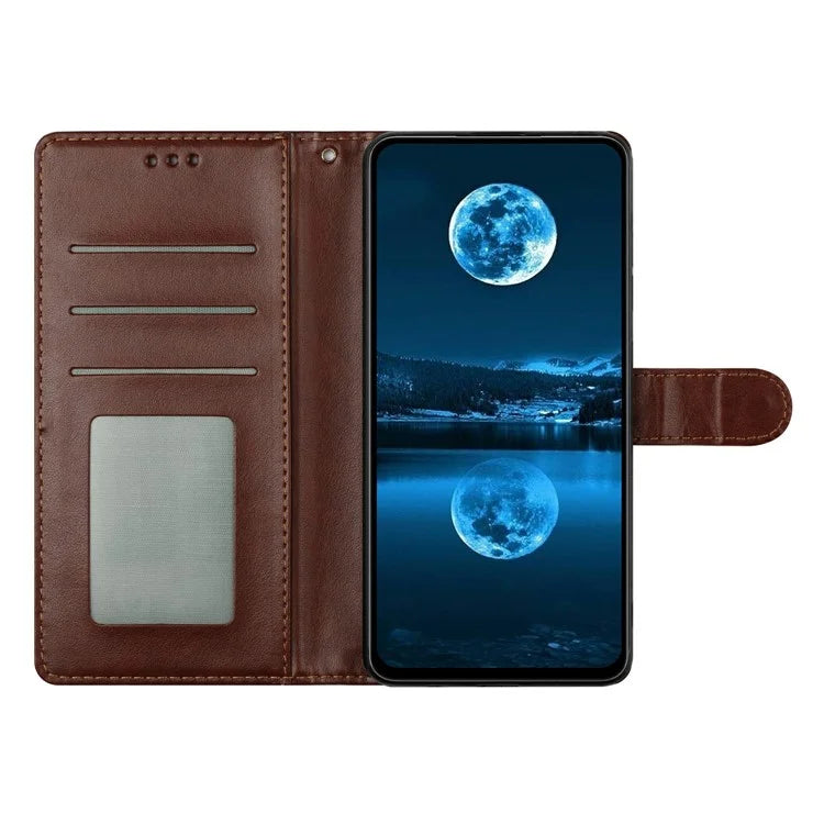 For Samsung Galaxy A06 Leather Phone Case Wallet Stand Cover with Handy Strap