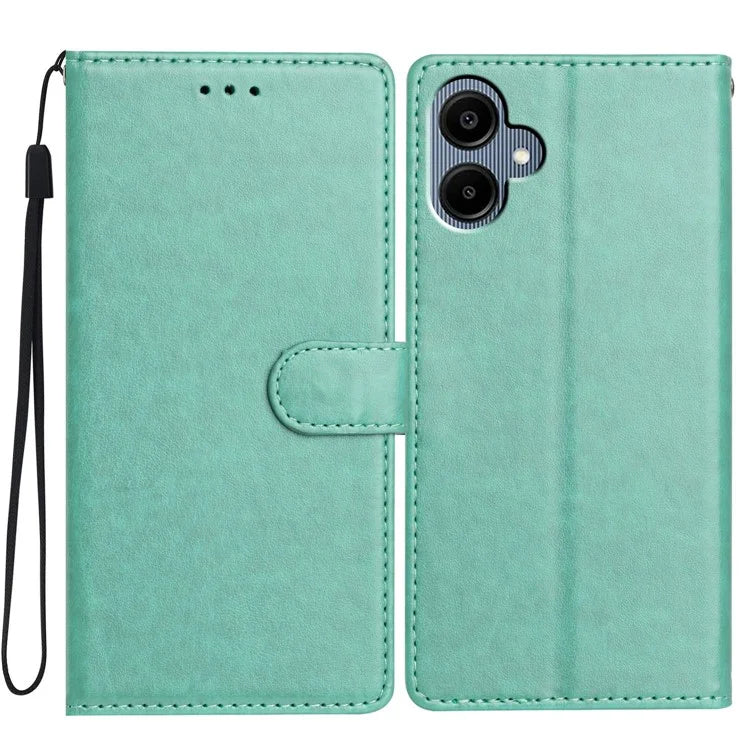 For Samsung Galaxy A06 Leather Phone Case Wallet Stand Cover with Handy Strap