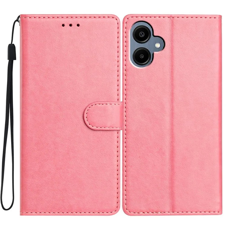 For Samsung Galaxy A06 Leather Phone Case Wallet Stand Cover with Handy Strap