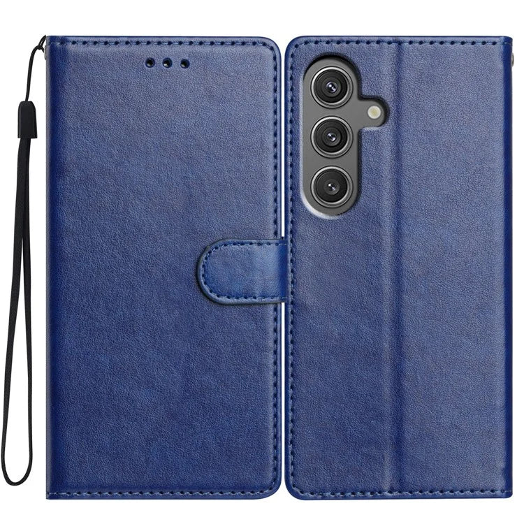 For Samsung Galaxy S24 FE Leather Phone Case Wallet Stand Cover with Handy Strap