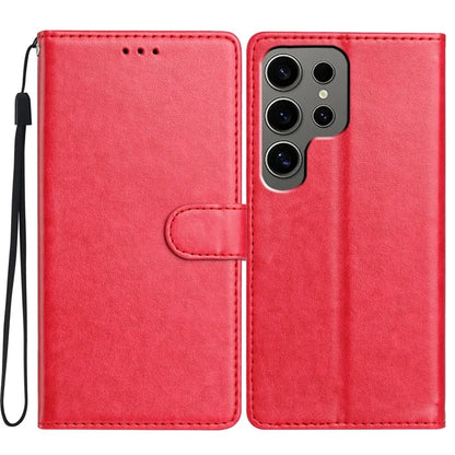 For Samsung Galaxy S24 Ultra Leather Phone Case Wallet Stand Cover with Handy Strap