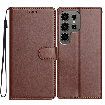 For Samsung Galaxy S24 Ultra Leather Phone Case Wallet Stand Cover with Handy Strap