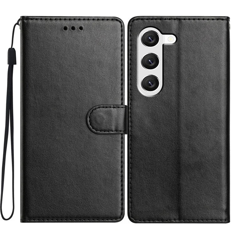 For Samsung Galaxy S23 Leather Phone Case Wallet Stand Cover with Handy Strap