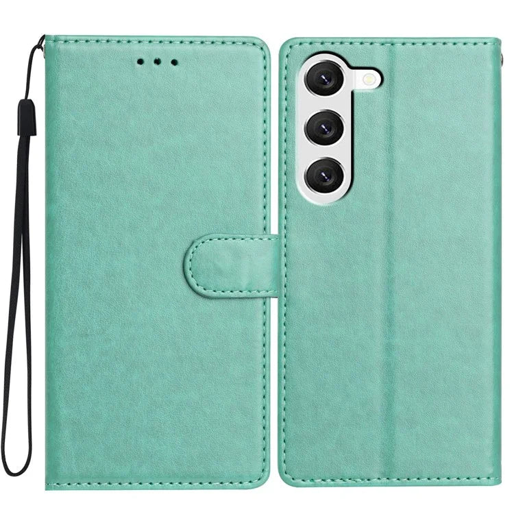 For Samsung Galaxy S23 Leather Phone Case Wallet Stand Cover with Handy Strap