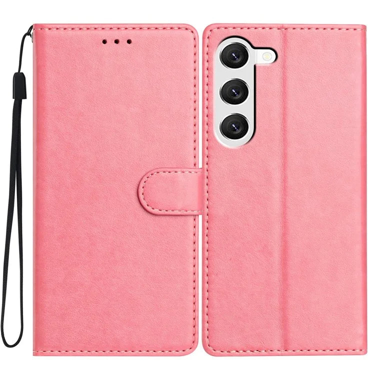 For Samsung Galaxy S23 Leather Phone Case Wallet Stand Cover with Handy Strap
