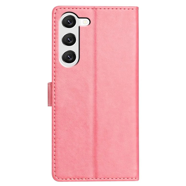 For Samsung Galaxy S23 Leather Phone Case Wallet Stand Cover with Handy Strap