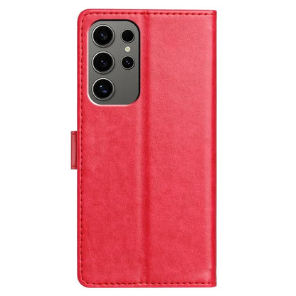 For Samsung Galaxy S23 Ultra Leather Phone Case Wallet Stand Cover with Handy Strap