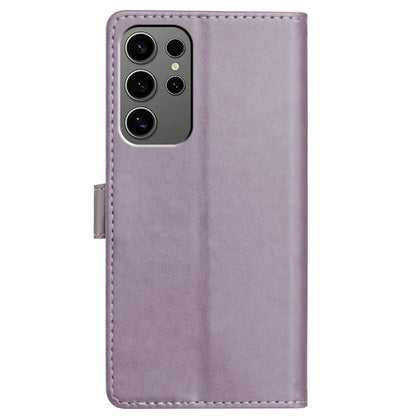 For Samsung Galaxy S23 Ultra Leather Phone Case Wallet Stand Cover with Handy Strap