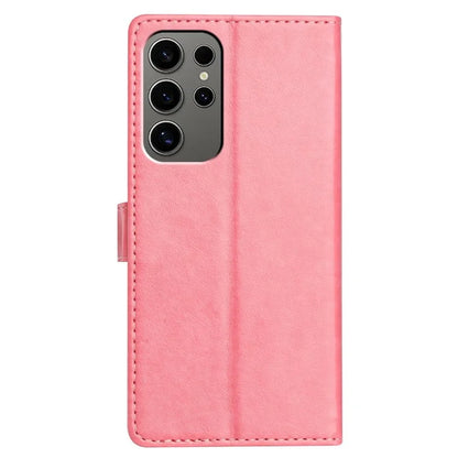 For Samsung Galaxy S23 Ultra Leather Phone Case Wallet Stand Cover with Handy Strap