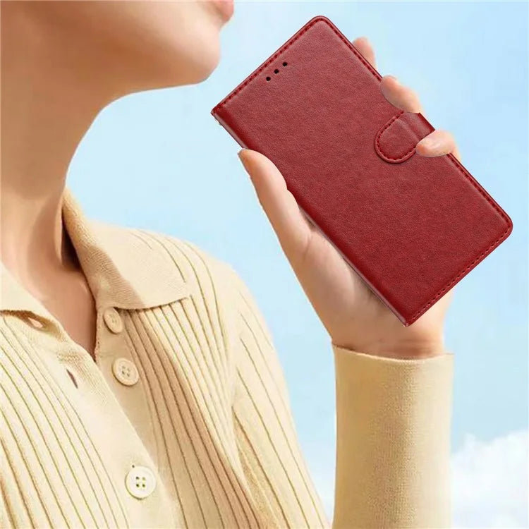 For Samsung Galaxy A73 5G Leather Phone Case Wallet Stand Cover with Handy Strap