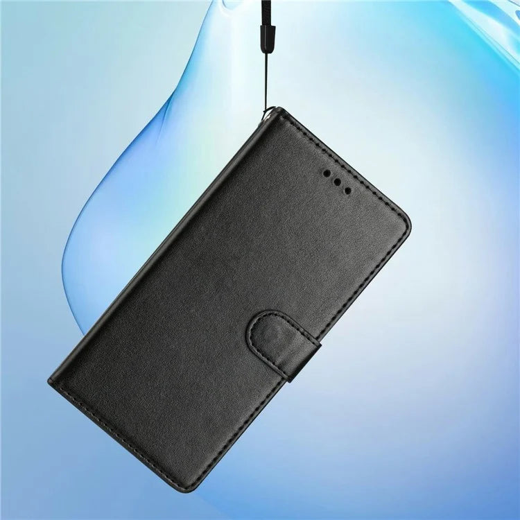 For Samsung Galaxy A73 5G Leather Phone Case Wallet Stand Cover with Handy Strap