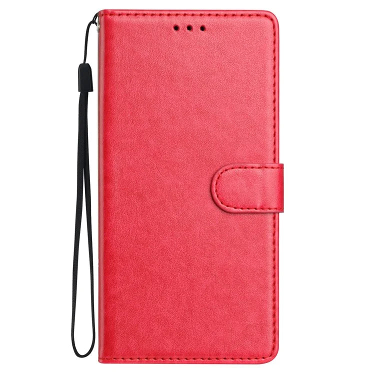 For Samsung Galaxy A73 5G Leather Phone Case Wallet Stand Cover with Handy Strap