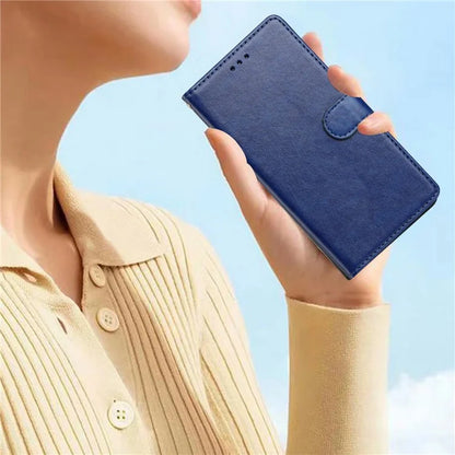 For Samsung Galaxy A73 5G Leather Phone Case Wallet Stand Cover with Handy Strap