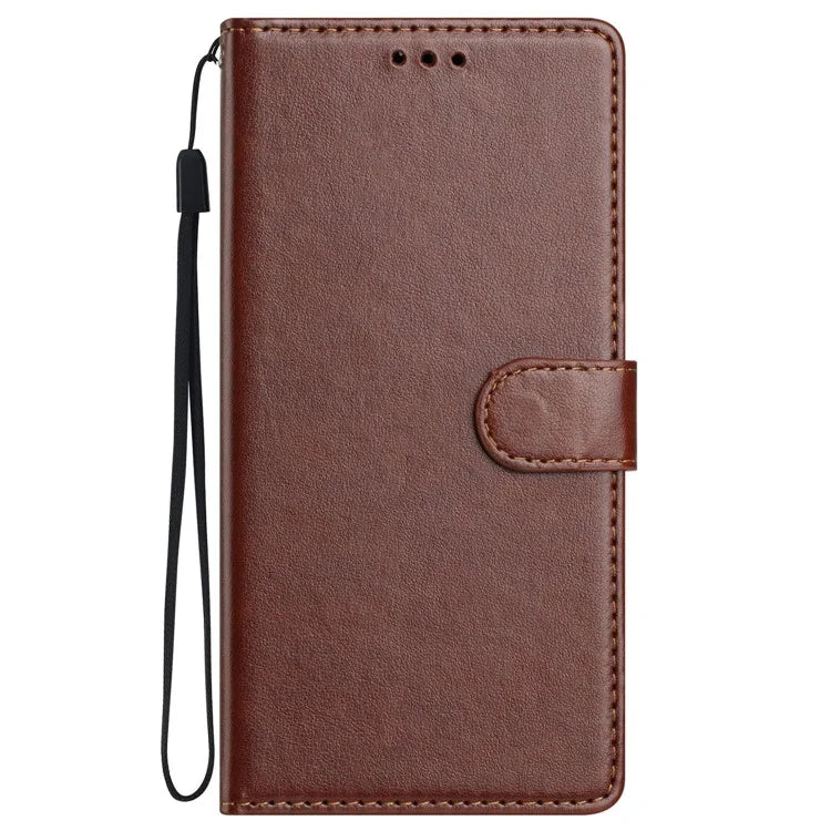 For Samsung Galaxy A73 5G Leather Phone Case Wallet Stand Cover with Handy Strap