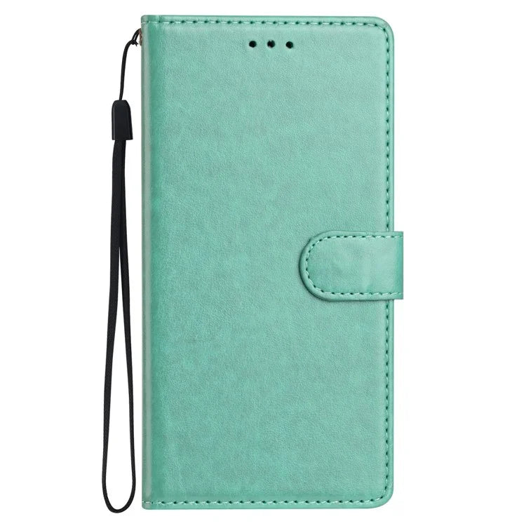 For Samsung Galaxy A73 5G Leather Phone Case Wallet Stand Cover with Handy Strap