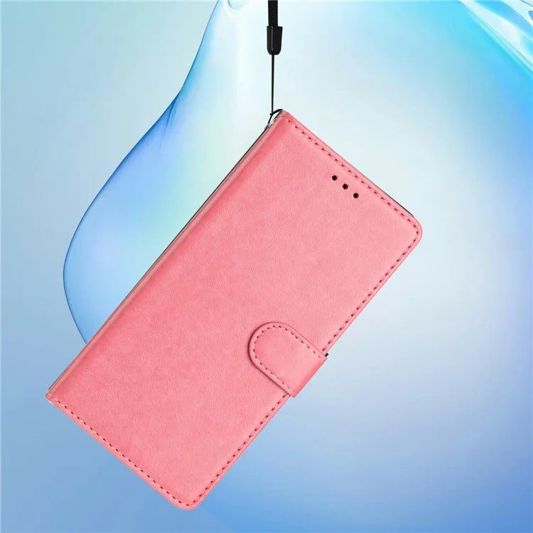 For Samsung Galaxy A73 5G Leather Phone Case Wallet Stand Cover with Handy Strap