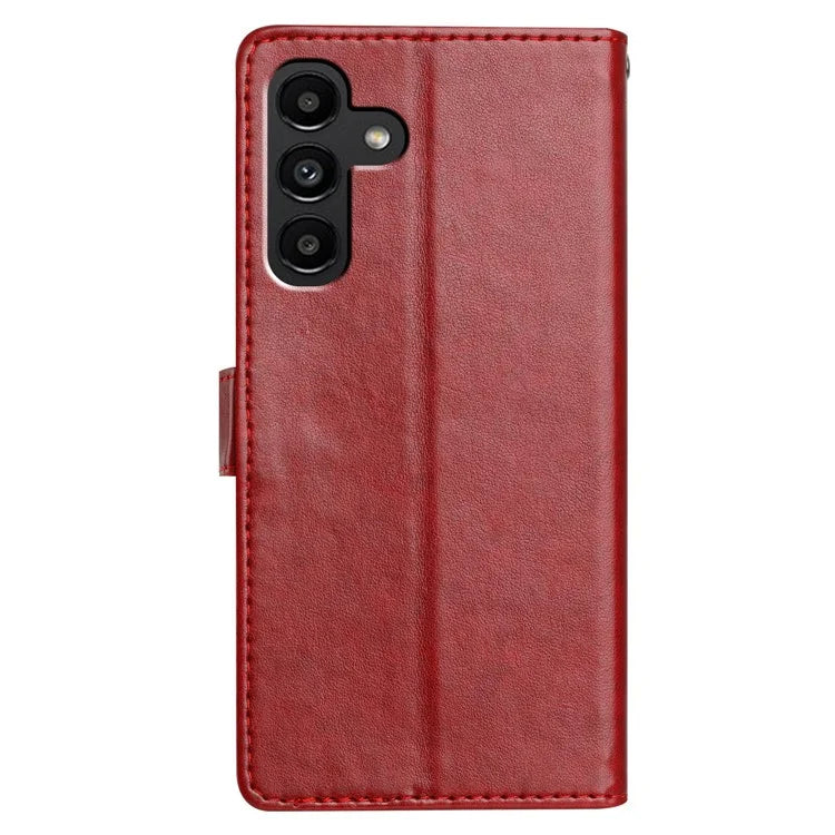 For Samsung Galaxy A04s 5G Leather Phone Case Wallet Stand Cover with Handy Strap