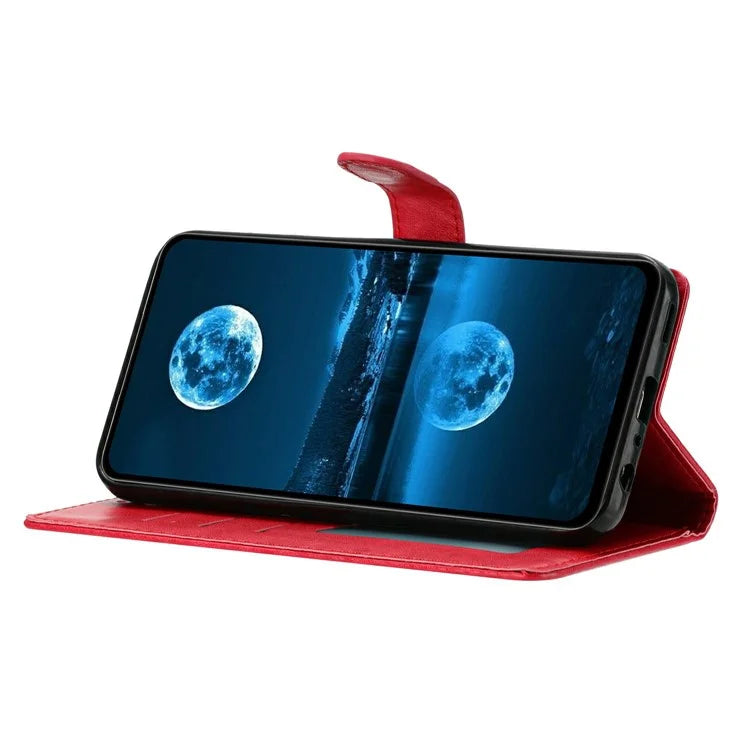 For Samsung Galaxy A33 5G Leather Phone Case Wallet Stand Cover with Handy Strap