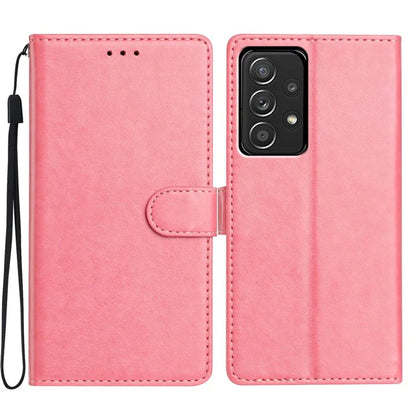For Samsung Galaxy A23 5G (Global Version) Leather Phone Case Wallet Stand Cover with Handy Strap