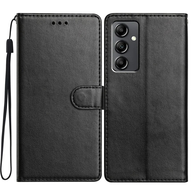 For Samsung Galaxy A14 4G  /  5G Leather Phone Case Wallet Stand Cover with Handy Strap
