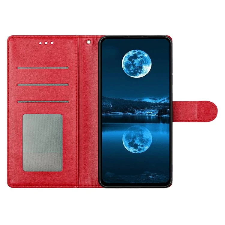 For Samsung Galaxy A14 4G  /  5G Leather Phone Case Wallet Stand Cover with Handy Strap