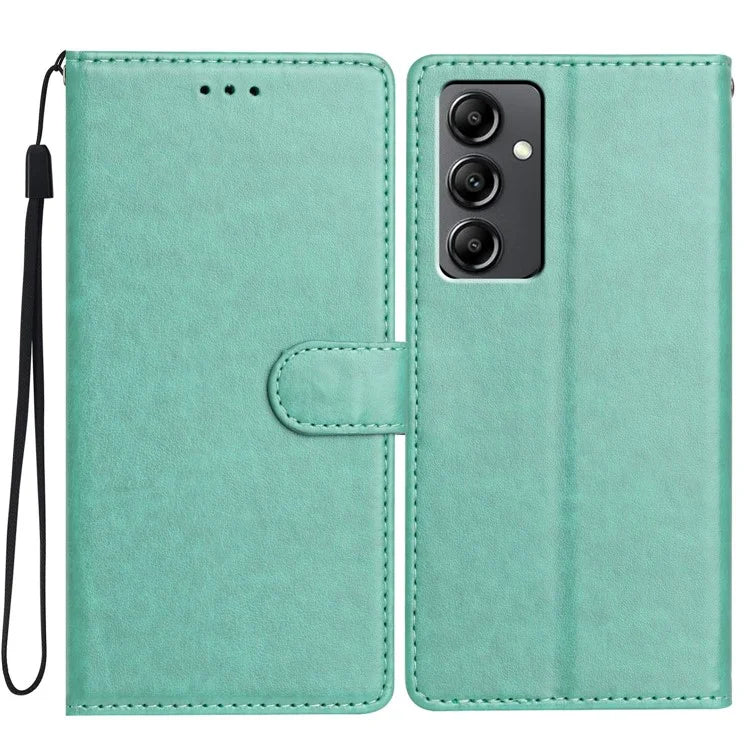 For Samsung Galaxy A14 4G  /  5G Leather Phone Case Wallet Stand Cover with Handy Strap