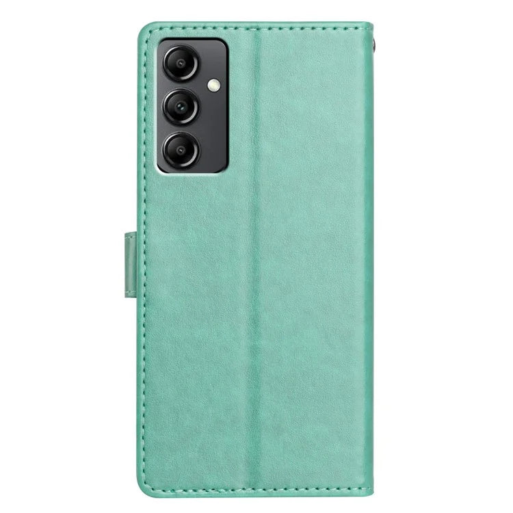 For Samsung Galaxy A14 4G  /  5G Leather Phone Case Wallet Stand Cover with Handy Strap