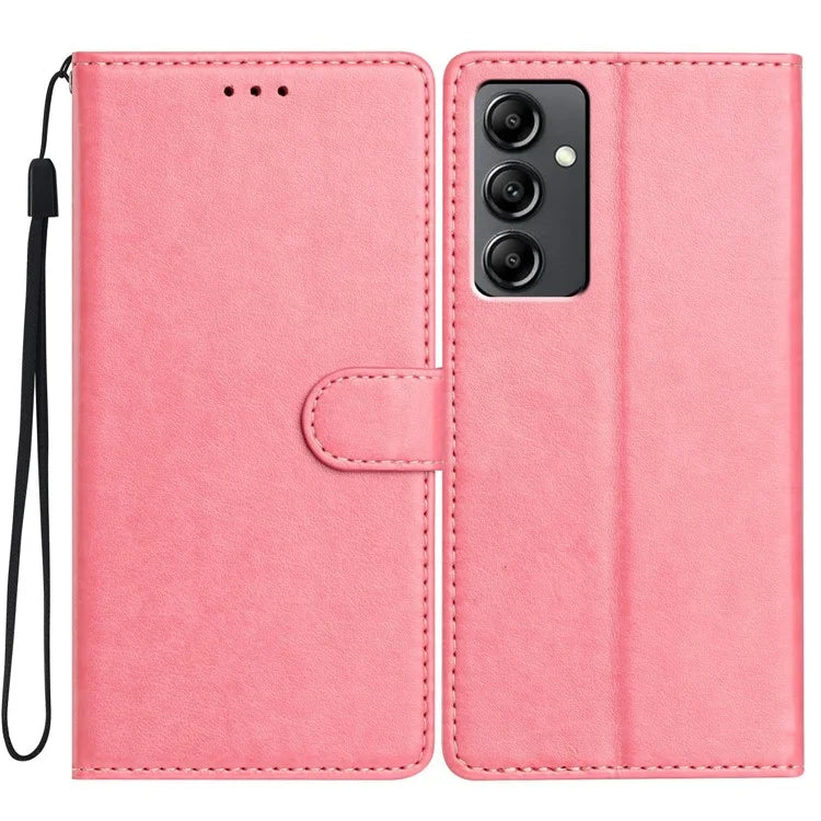 For Samsung Galaxy A14 4G  /  5G Leather Phone Case Wallet Stand Cover with Handy Strap