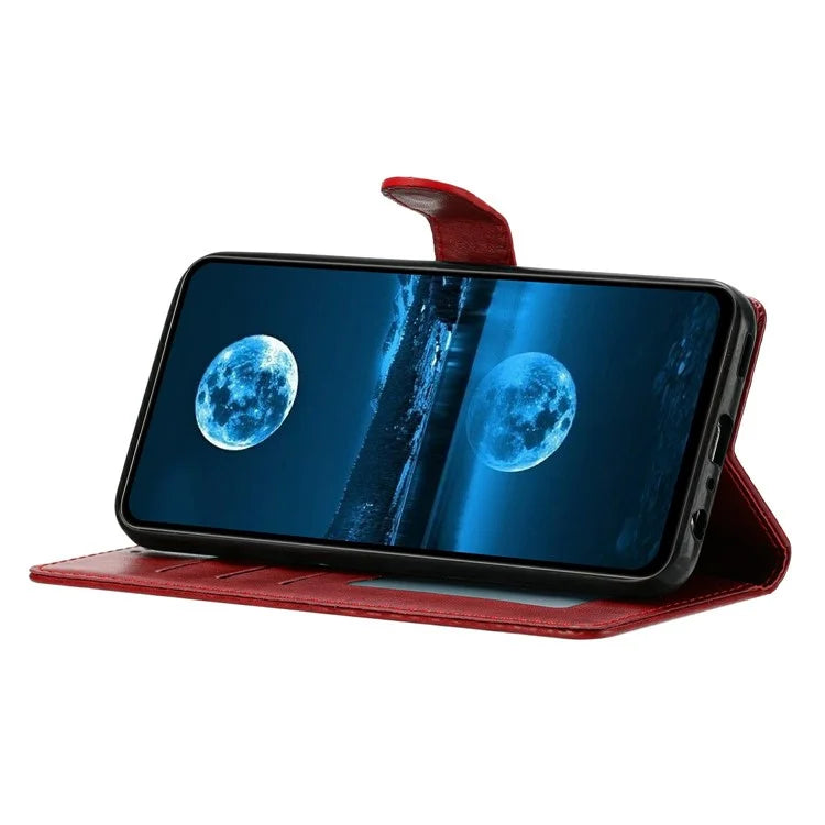 For Samsung Galaxy A05 4G Leather Phone Case Wallet Stand Cover with Handy Strap