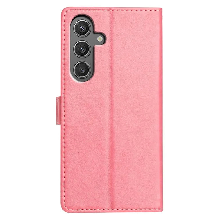 For Samsung Galaxy A24 5G  /  A24 4G (162.1 x 77.6 x 8.3mm) Leather Phone Case Wallet Stand Cover with Handy Strap