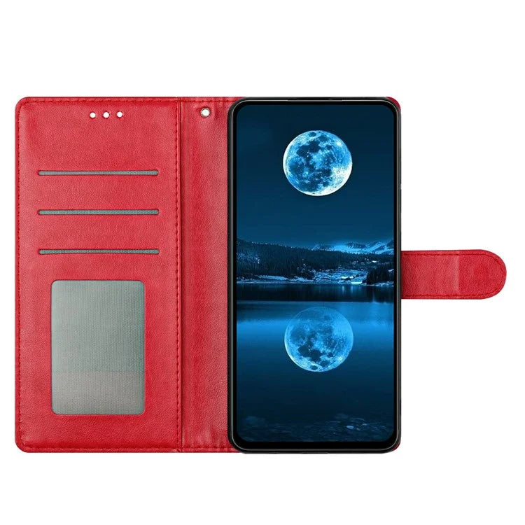 For Samsung Galaxy A25 5G (Global) (161.0 x 76.5 x 8.3mm) Leather Phone Case Wallet Stand Cover with Handy Strap