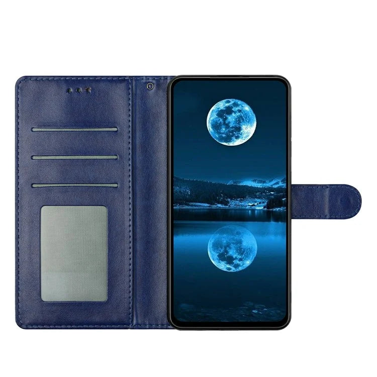 For Samsung Galaxy A25 5G (Global) (161.0 x 76.5 x 8.3mm) Leather Phone Case Wallet Stand Cover with Handy Strap