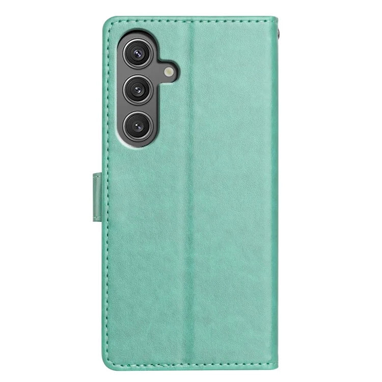 For Samsung Galaxy A25 5G (Global) (161.0 x 76.5 x 8.3mm) Leather Phone Case Wallet Stand Cover with Handy Strap