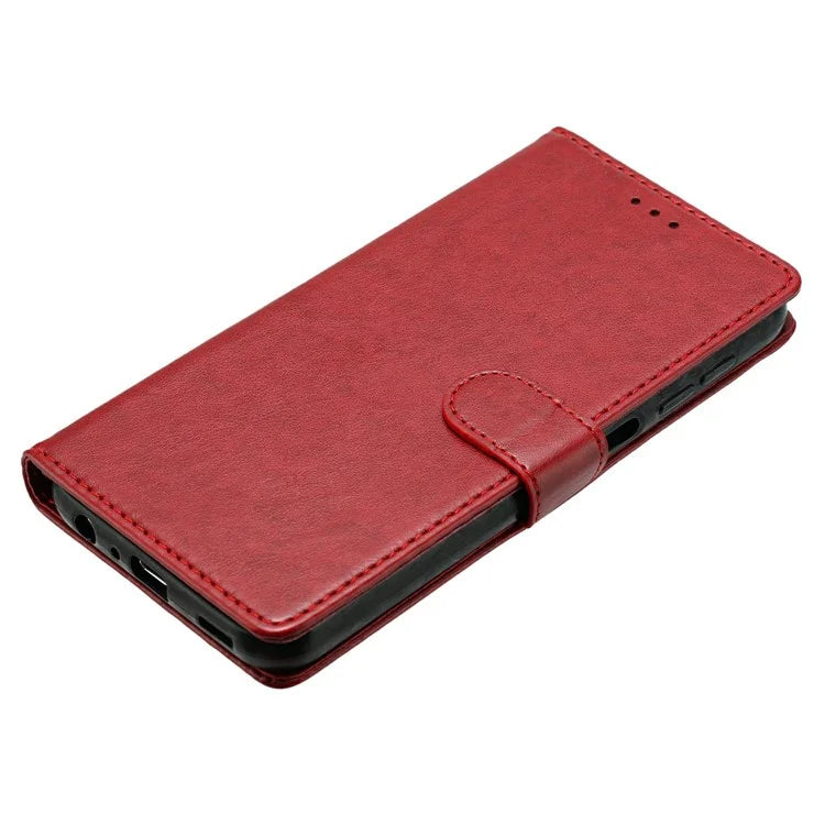 For Samsung Galaxy A55 5G Leather Phone Case Wallet Stand Cover with Handy Strap
