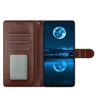 For Samsung Galaxy A55 5G Leather Phone Case Wallet Stand Cover with Handy Strap