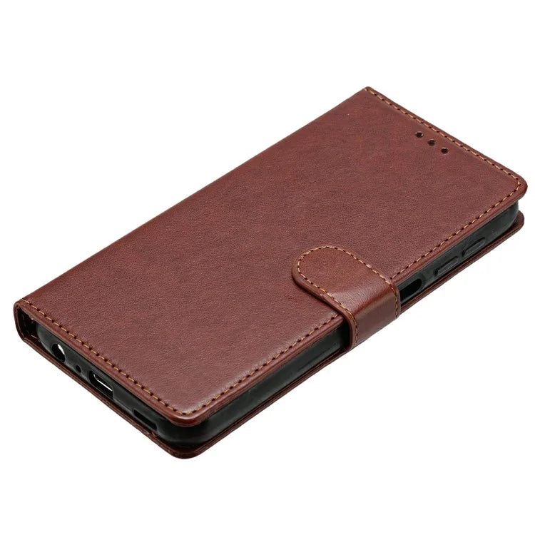 For Samsung Galaxy A55 5G Leather Phone Case Wallet Stand Cover with Handy Strap