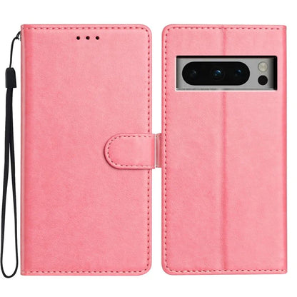 For Google Pixel 8 Pro Leather Phone Case Wallet Stand Cover with Handy Strap
