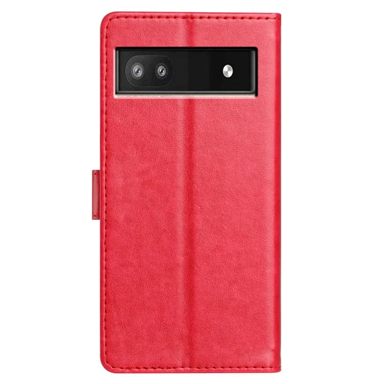 For Google Pixel 8a Leather Phone Case Wallet Stand Cover with Handy Strap