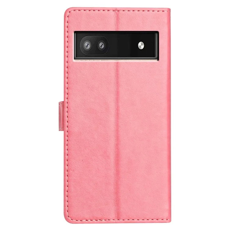 For Google Pixel 8a Leather Phone Case Wallet Stand Cover with Handy Strap