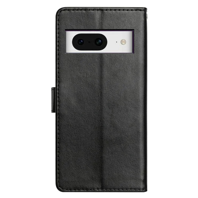 For Google Pixel 8 Leather Phone Case Wallet Stand Cover with Handy Strap
