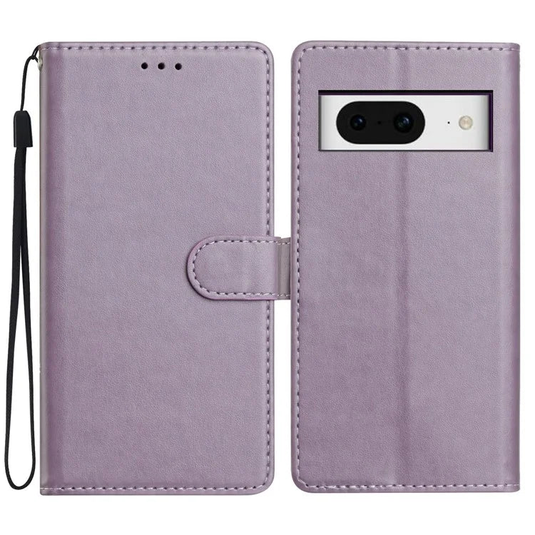 For Google Pixel 8 Leather Phone Case Wallet Stand Cover with Handy Strap