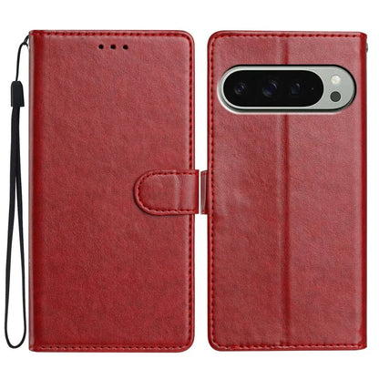 For Google Pixel 9 Pro  /  Pixel 9 Leather Phone Case Wallet Stand Cover with Handy Strap