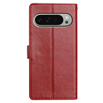 For Google Pixel 9 Pro  /  Pixel 9 Leather Phone Case Wallet Stand Cover with Handy Strap