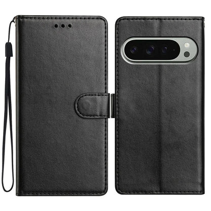 For Google Pixel 9 Pro  /  Pixel 9 Leather Phone Case Wallet Stand Cover with Handy Strap